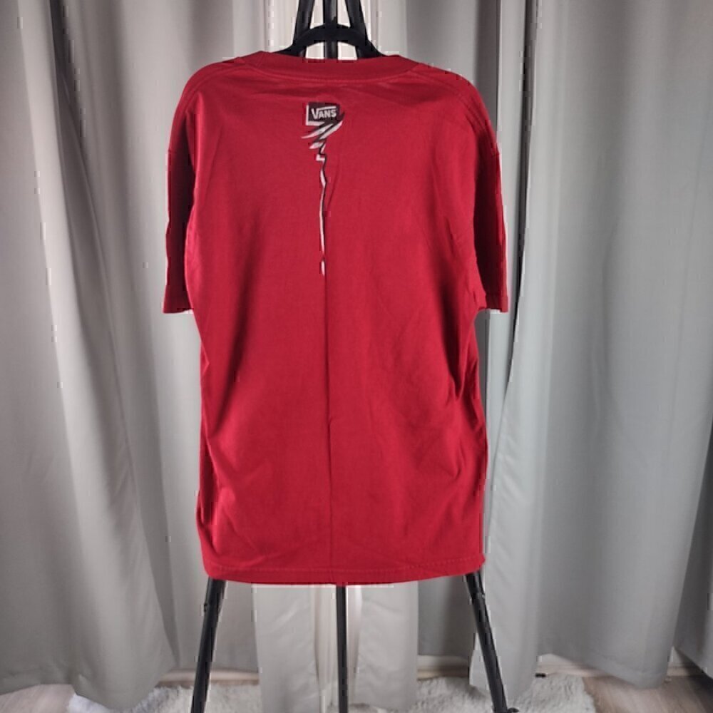 Vans Men's 100% Cotton, Red Cardinal Short Sleeve Vintage T Shirt Size Large - Picture 3 of 9